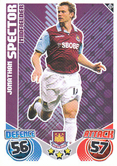 Jonathan Spector West Ham United 2010/11 Topps Match Attax #U52